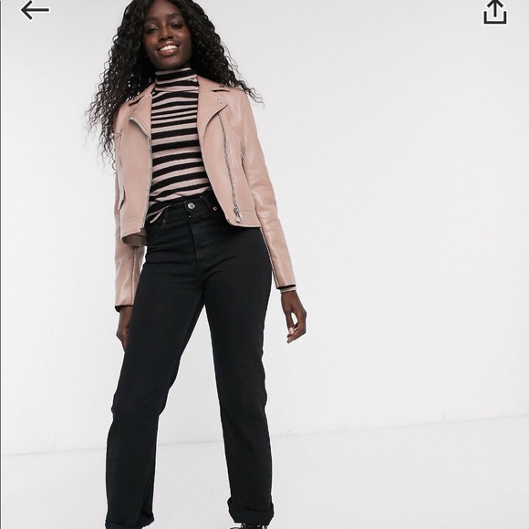 ✨NWT✨ Pink Faux Leather Jacket - Picture 4 of 5